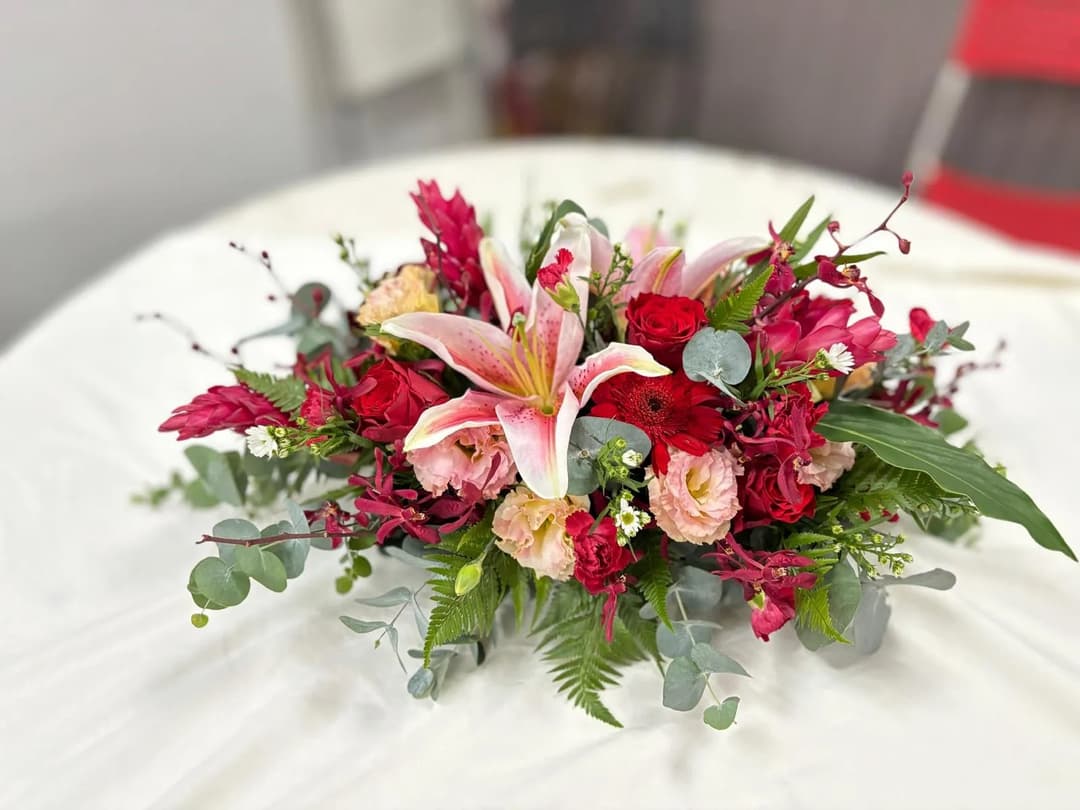 Luxury flower bouquet with elegant packaging